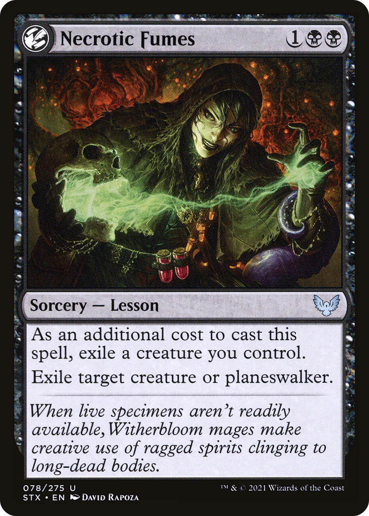 Necrotic Fumes (STX-078)  - Strixhaven: School of Mages: (lesson)