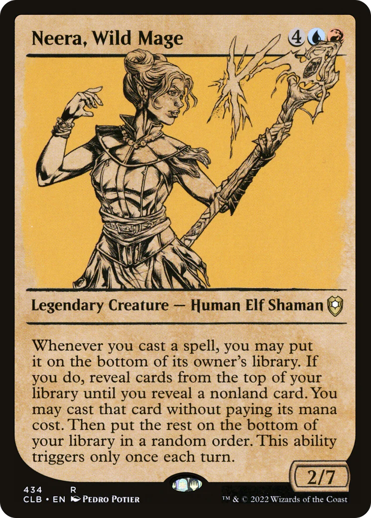 Neera, Wild Mage (Showcase) (CLB-434)  Foil - Commander Legends: Battle for Baldur's Gate: (Showcase)