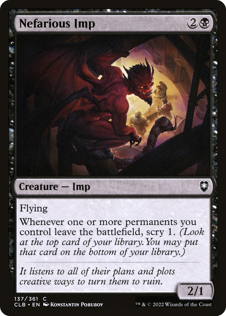 Nefarious Imp (CLB-137)  Foil - Commander Legends: Battle for Baldur's Gate