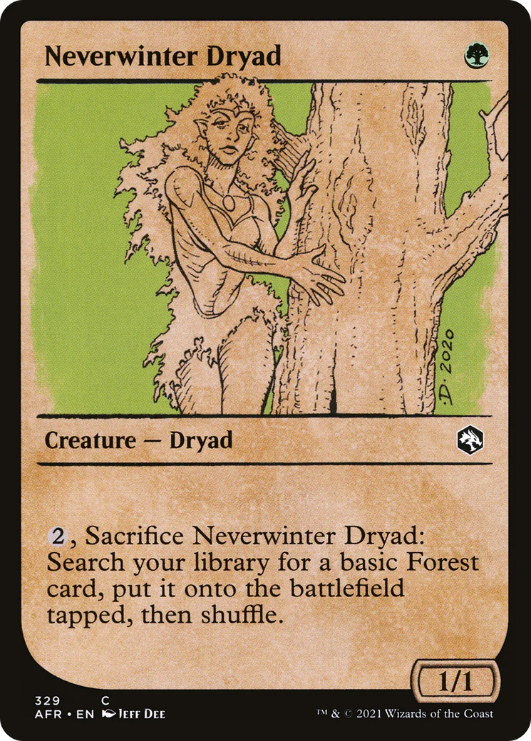 Neverwinter Dryad (Showcase) (AFR-329)  Foil - Adventures in the Forgotten Realms