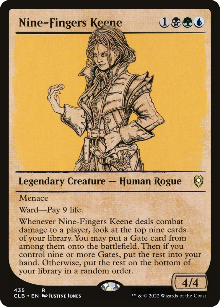 Nine-Fingers Keene (Showcase) (CLB-435)  - Commander Legends: Battle for Baldur's Gate: (Showcase)