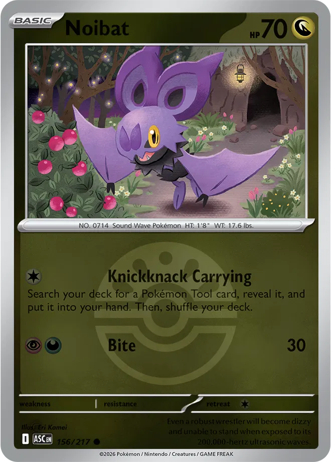 Noibat (Friend Ball) 156  - Reverse Holofoil ME Ascended Heroes - Common