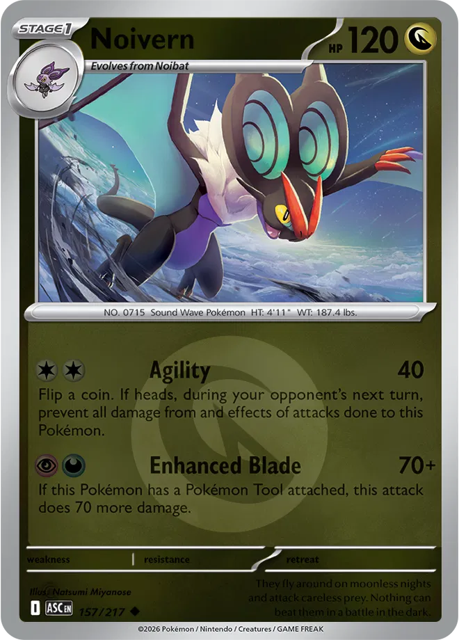 Noivern (Energy Symbol Pattern) 157  - Reverse Holofoil ME Ascended Heroes - Uncommon