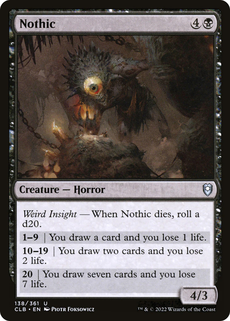 Nothic (CLB-138)  Foil - Commander Legends: Battle for Baldur's Gate