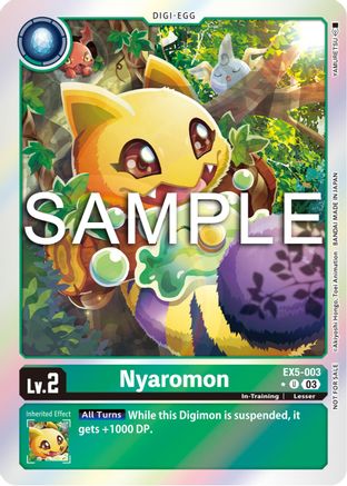 Nyaromon (Animal Colosseum Box Promotion Pack) (EX5-003) - Animal Colosseum Foil