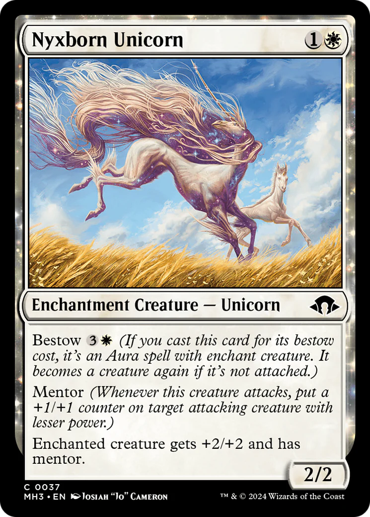Nyxborn Unicorn (MH3-037)  - Modern Horizons 3: (enchantment)