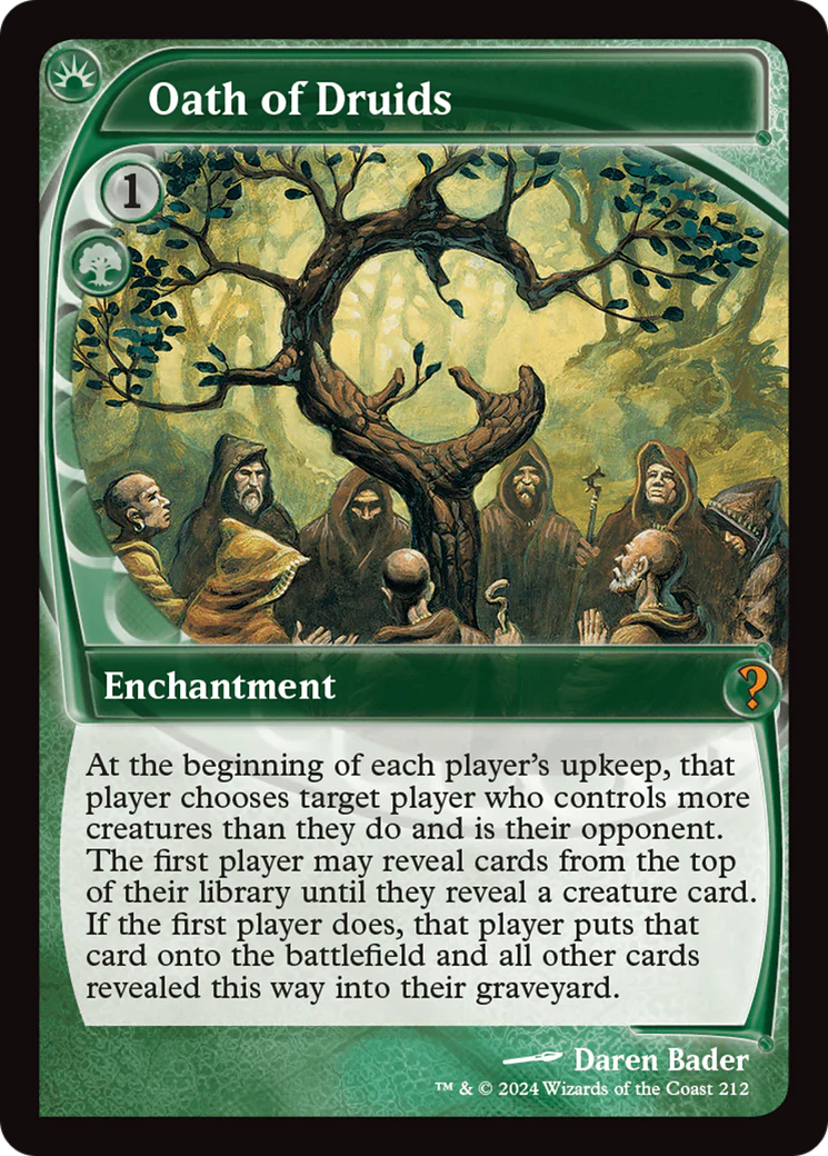 Oath of Druids (Future Sight) (MB2-212)  Foil - Mystery Booster 2