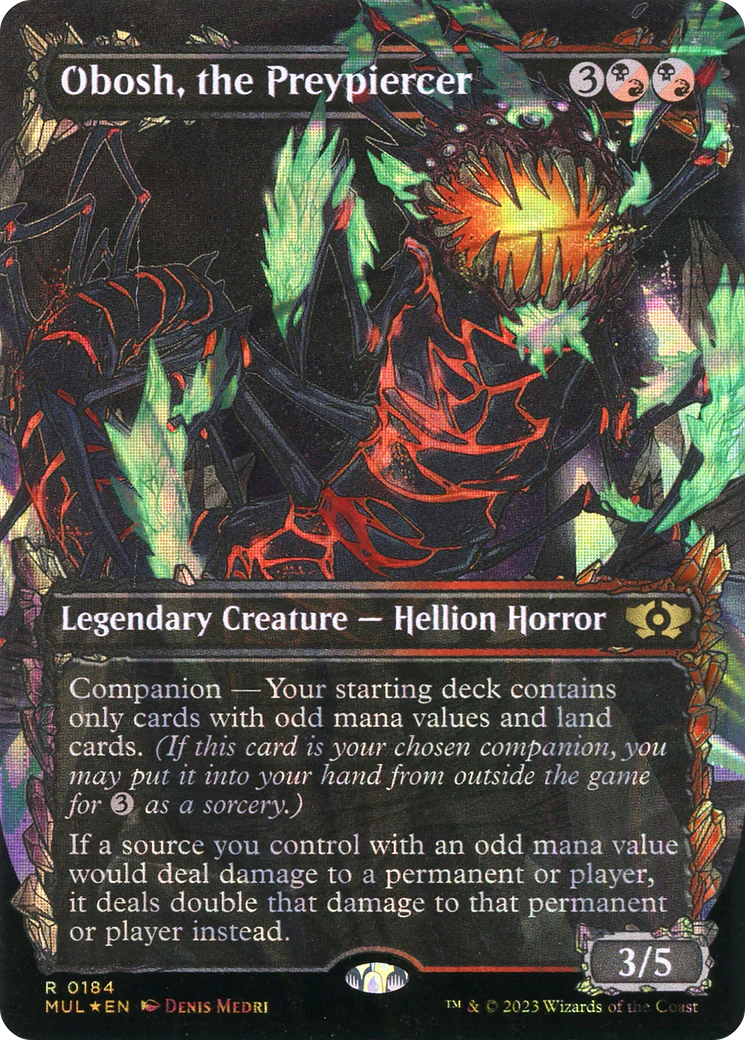 Obosh, the Preypiercer (Halo Foil) (MUL-184)  Foil - Multiverse Legends: (Showcase) (Borderless)