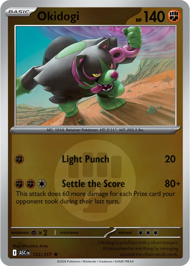 Okidogi (Friend Ball) 122  - Reverse Holofoil ME Ascended Heroes - Rare