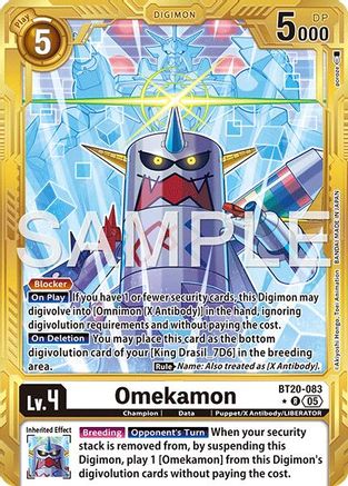 Omekamon (Gold Border) (BT20-083) - Advanced Booster Digimon Generation Foil