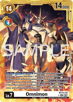 Omnimon (Gold Border) (BT13-112) - Advanced Booster Digimon Generation Foil