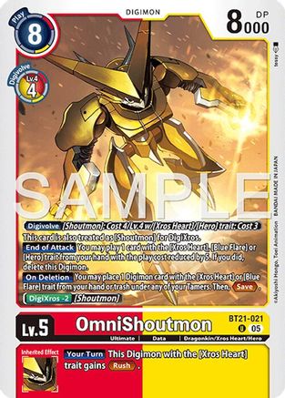 OmniShoutmon (Reprint) (BT21-021) - Advanced Booster Digimon Generation Foil
