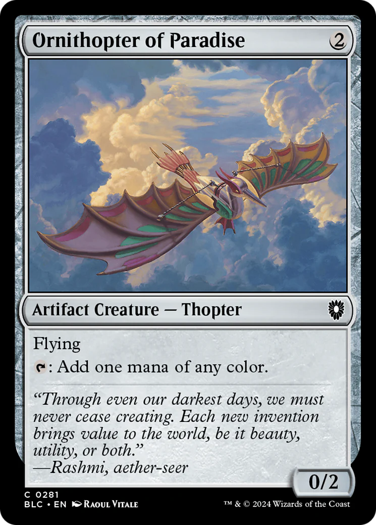 Ornithopter of Paradise (BLC-281)  - Bloomburrow Commander