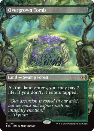 Overgrown Tomb (Borderless) (ECL-350) Foil - Lorwyn Eclipsed