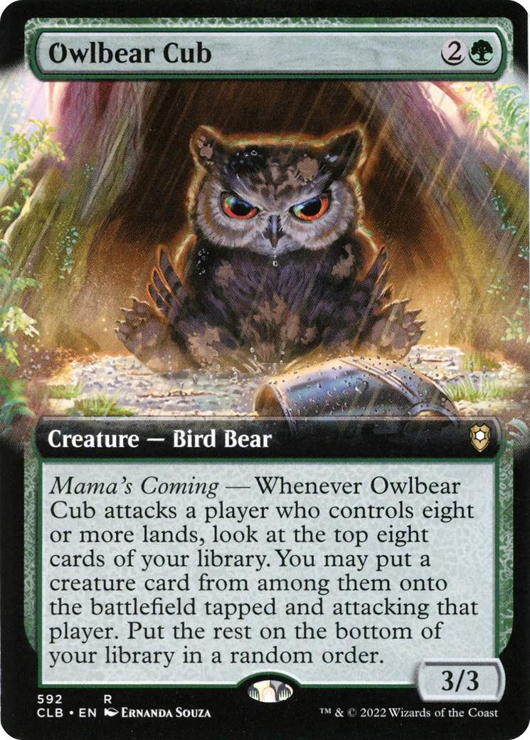 Owlbear Cub (Extended Art) (CLB-592)  Foil - Commander Legends: Battle for Baldur's Gate: (Extended Art)