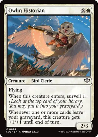 Owlin Historian (SOS-024)  Foil - Secrets of Strixhaven