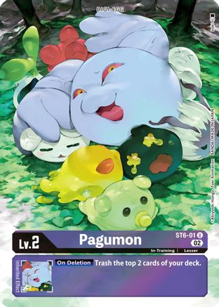 Pagumon (Alternate Art) (ST6-01) - Starter Deck 14: Beelzemon Advanced Deck Set Foil