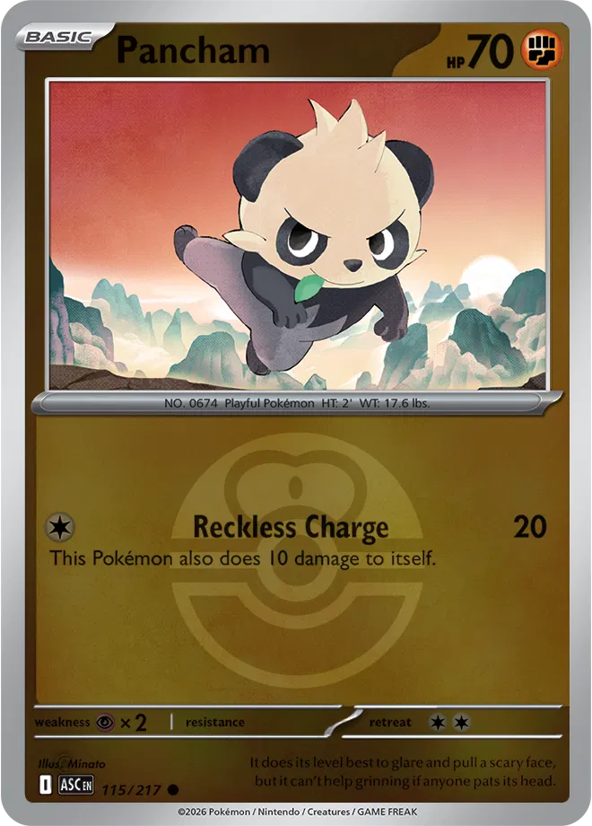 Pancham (Love Ball) 115  - Reverse Holofoil ME Ascended Heroes - Common