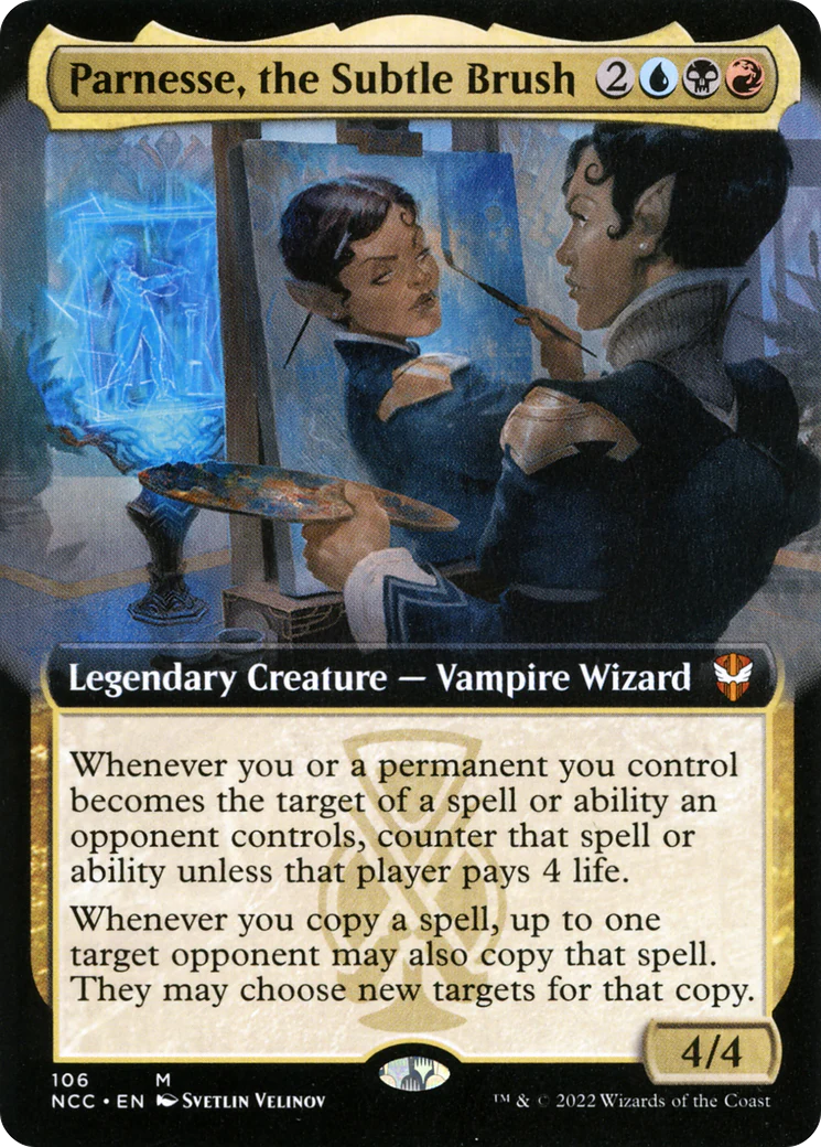 Parnesse, the Subtle Brush (Extended Art) (NCC-106)  Foil - New Capenna Commander: (Extended Art)