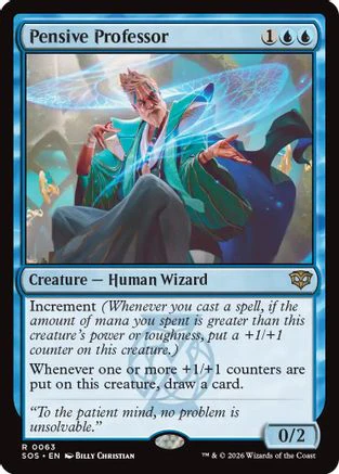Pensive Professor (SOS-063) Foil - Secrets of Strixhaven