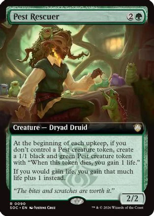 Pest Rescuer (Extended Art) (SOC-090)  - Commander: Secrets of Strixhaven