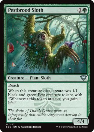 Pestbrood Sloth (SOS-157)  - Secrets of Strixhaven