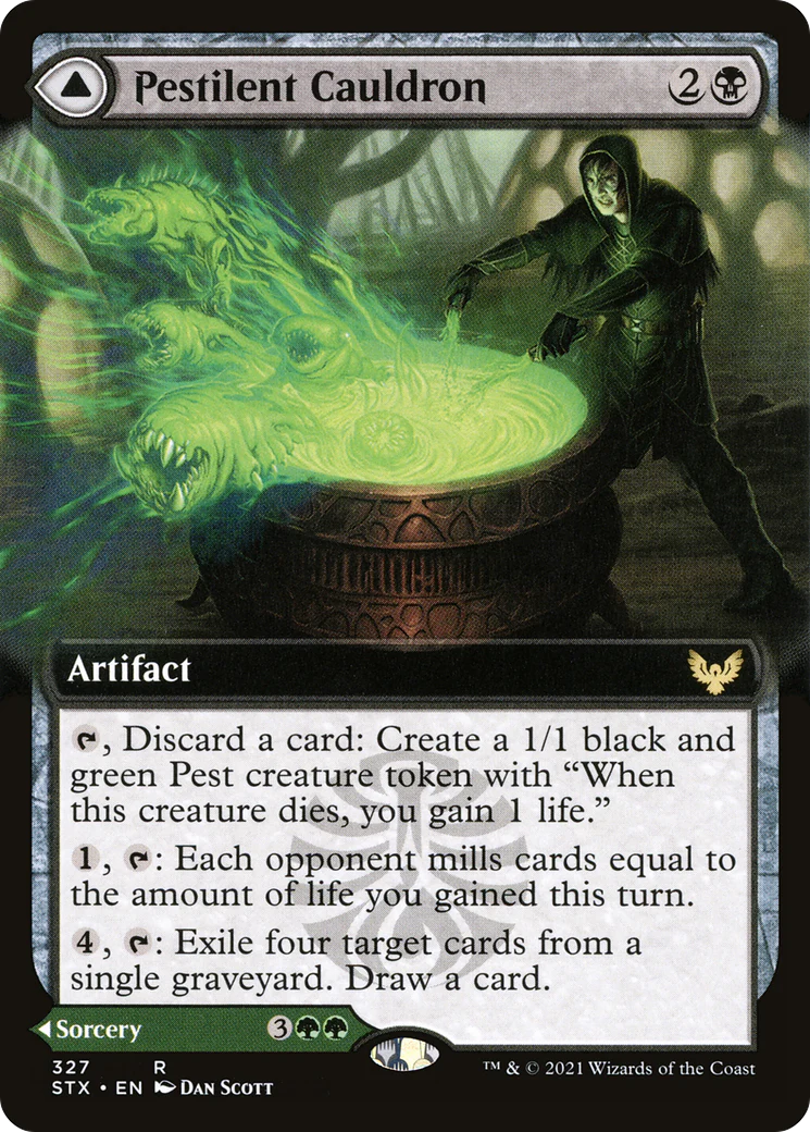 Pestilent Cauldron (Extended Art) (STX-327)  - Strixhaven: School of Mages: (Extended Art) - Image 3