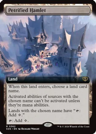 Petrified Hamlet (Extended Art) (SOS-362) Foil - Secrets of Strixhaven