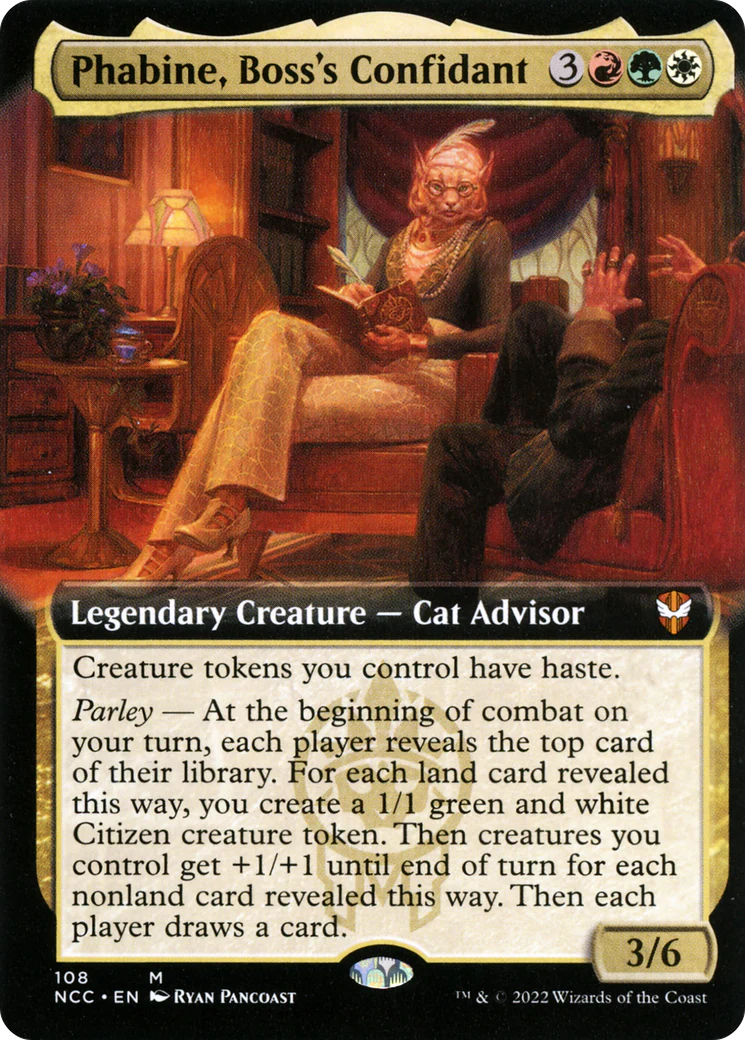Phabine, Boss's Confidant (Extended Art) (NCC-108)  Foil - New Capenna Commander: (Extended Art)