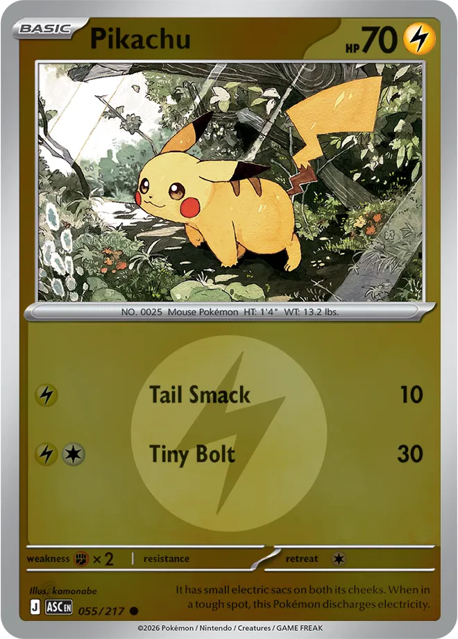 Pikachu (Energy Symbol Pattern) 055  - Reverse Holofoil ME Ascended Heroes - Common