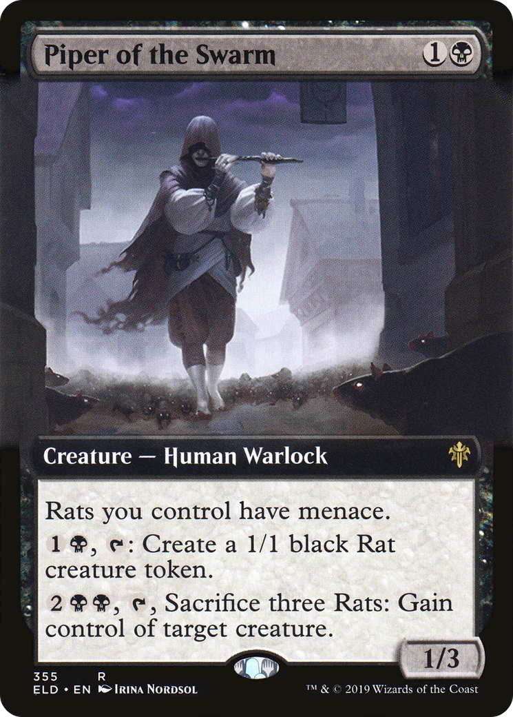 Piper of the Swarm (Extended Art) (ELD-355)  - Throne of Eldraine: (Extended Art)