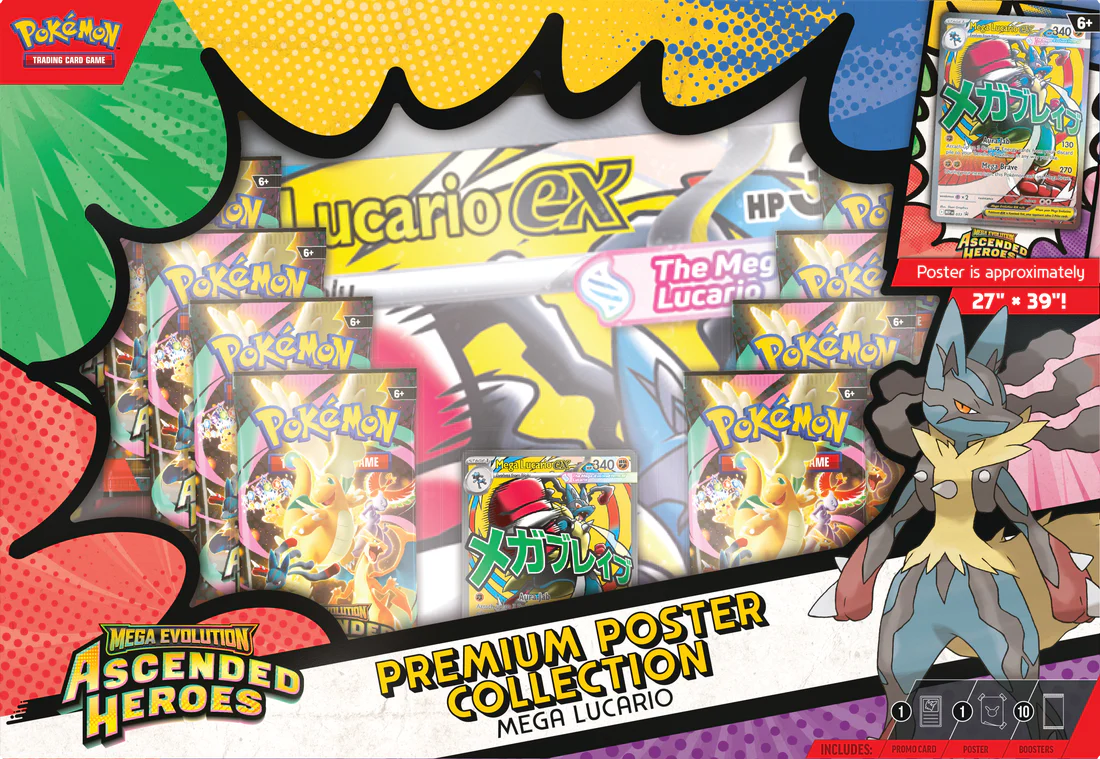 Pokemon ME2.5 Ascended Heroes Premium Poster Collection - Mega Lucario
