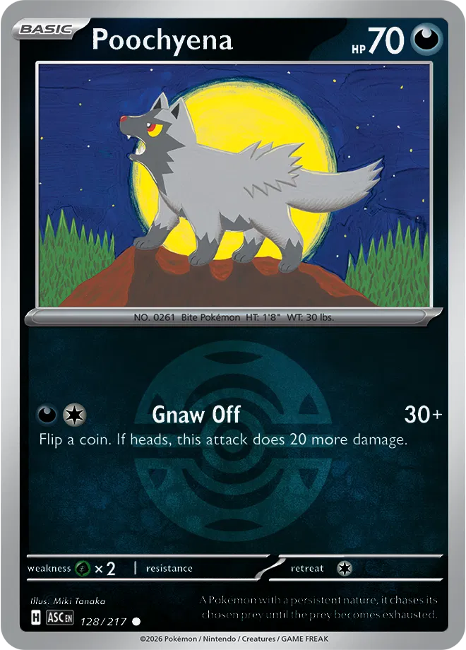 Poochyena (Dusk Ball) 128  - Reverse Holofoil ME Ascended Heroes - Common