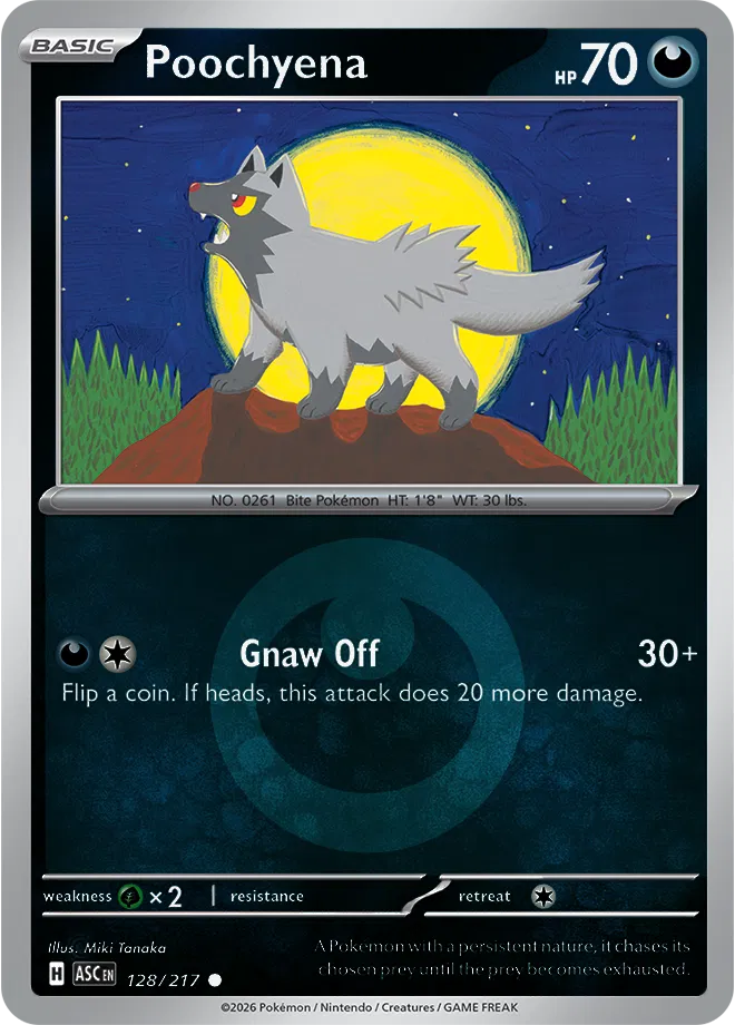 Poochyena (Energy Symbol Pattern) 128  - Reverse Holofoil ME Ascended Heroes - Common