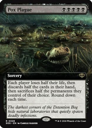 Pox Plague (Extended Art) (SOS-328)  Foil - Secrets of Strixhaven