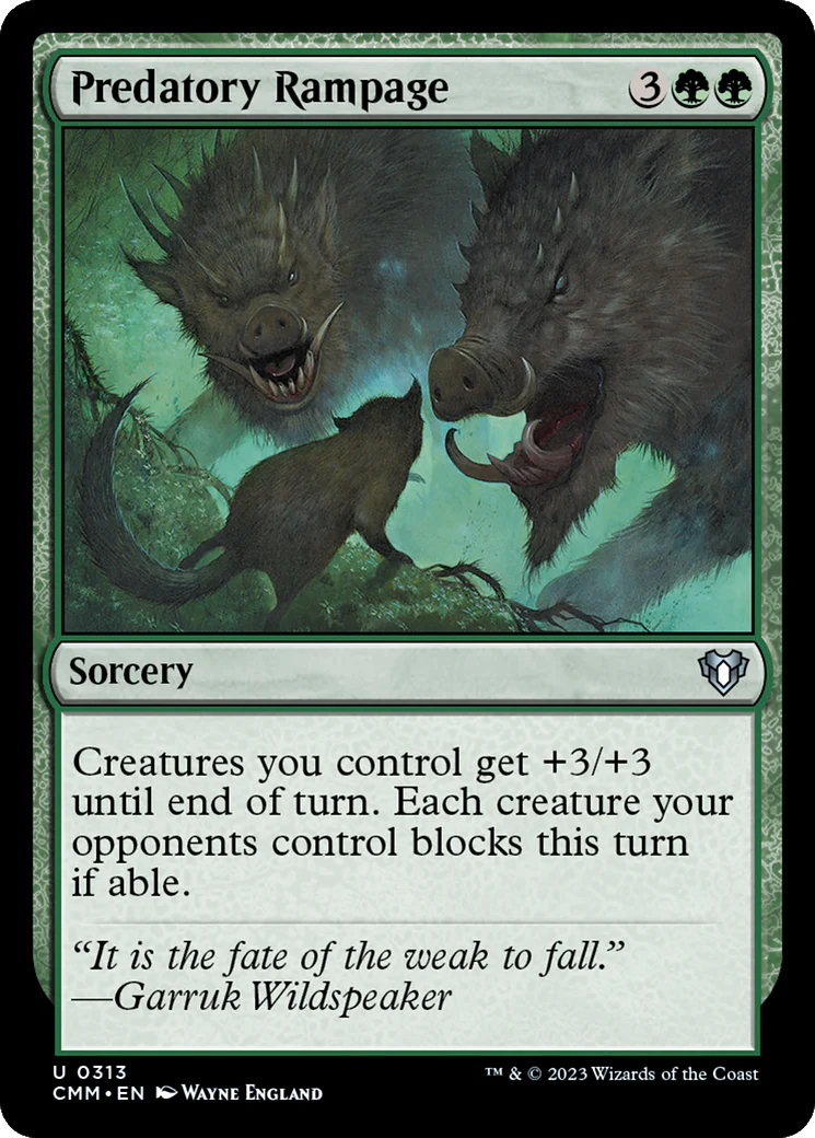 Predatory Rampage (CMM-313)  Foil - Commander Masters