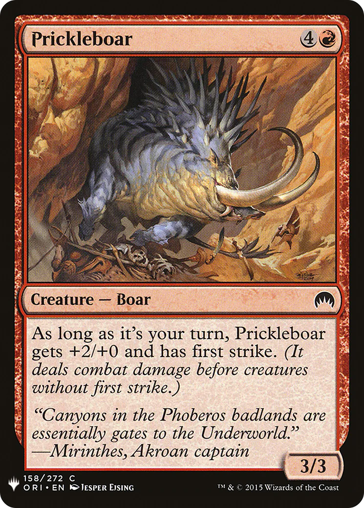 Prickleboar (LIST-158)  - The List