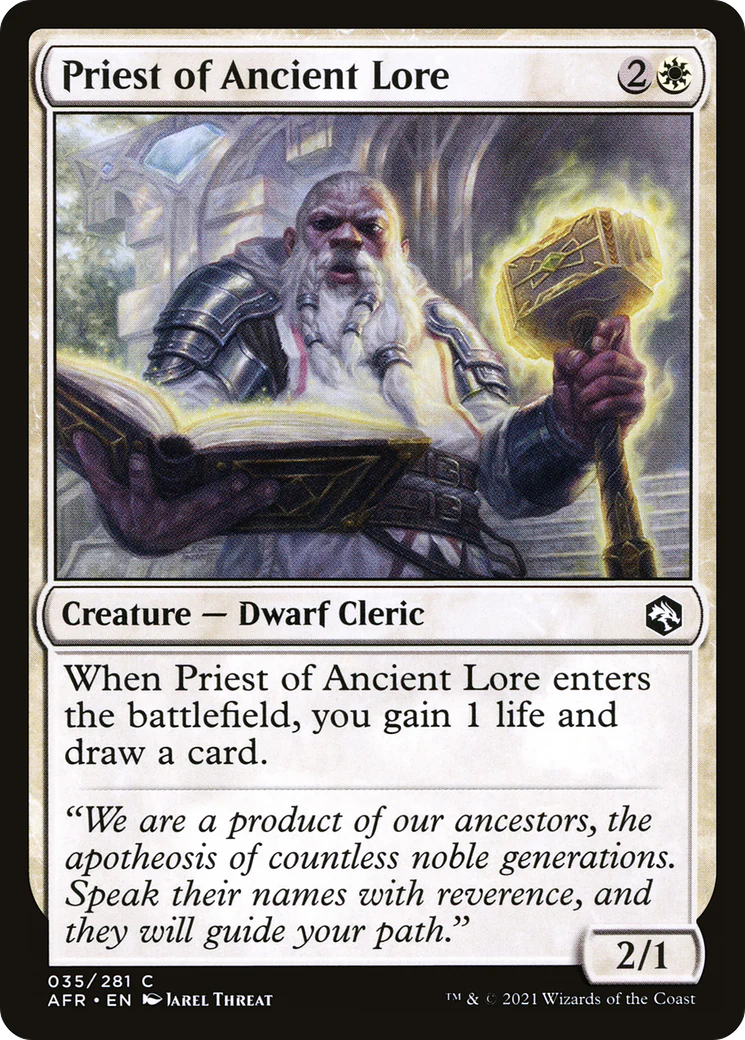Priest of Ancient Lore (AFR-035)  Foil - Adventures in the Forgotten Realms