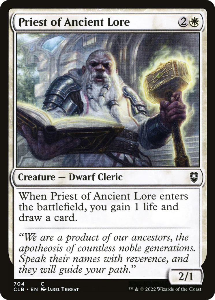 Priest of Ancient Lore (CLB-704)  - Commander Legends: Battle for Baldur's Gate
