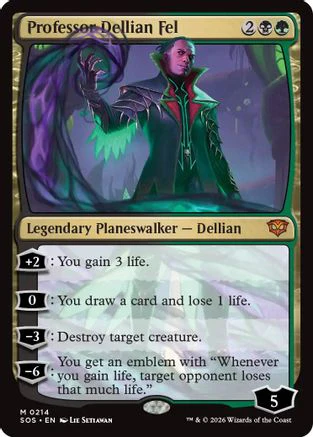 Professor Dellian Fel (SOS-214)  Foil - Secrets of Strixhaven