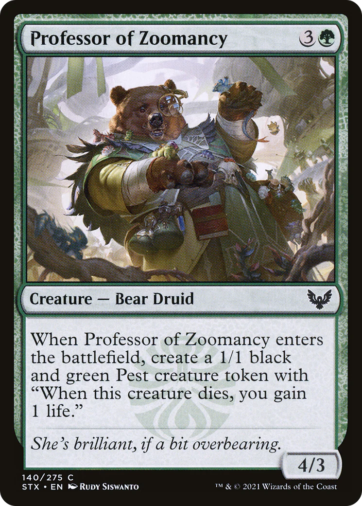 Professor of Zoomancy (STX-140)  - Strixhaven: School of Mages