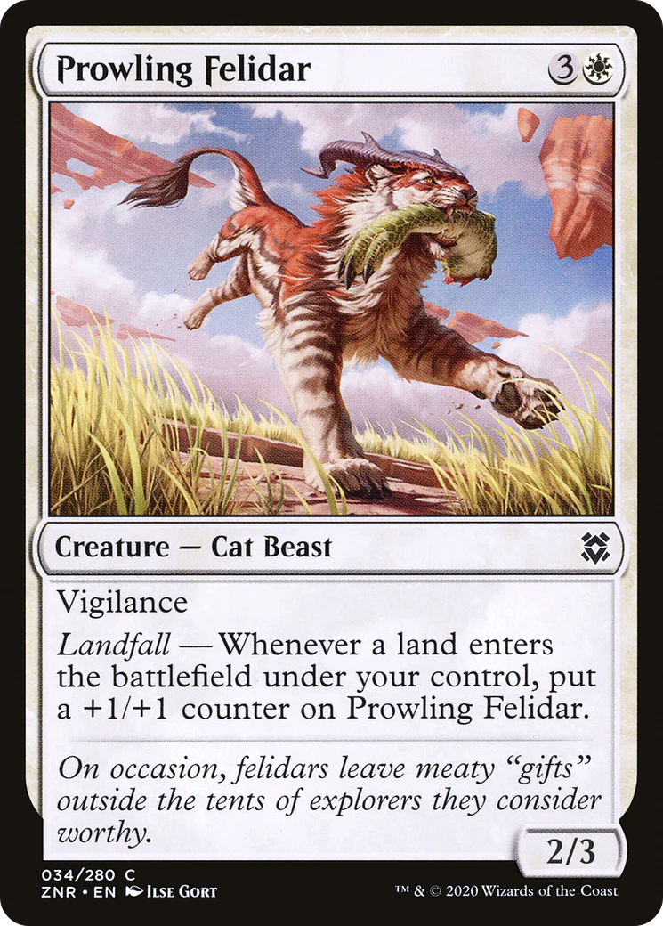Prowling Felidar (ZNR-034)  Foil - Zendikar Rising