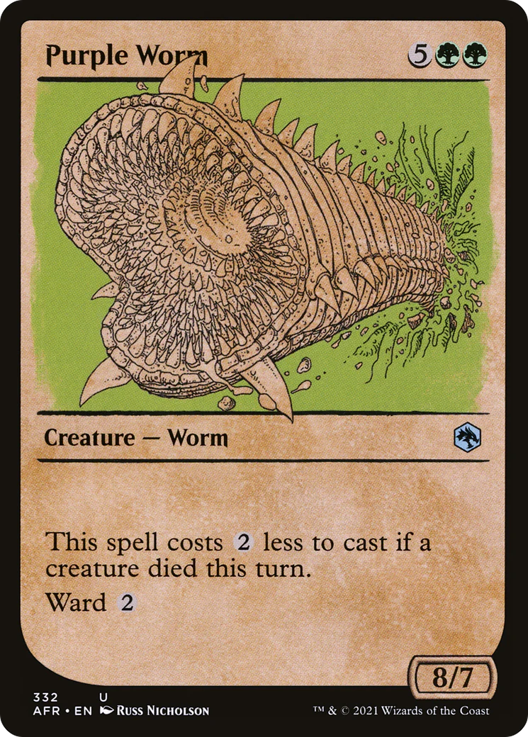 Purple Worm (Showcase) (AFR-332)  Foil - Adventures in the Forgotten Realms: (Showcase)