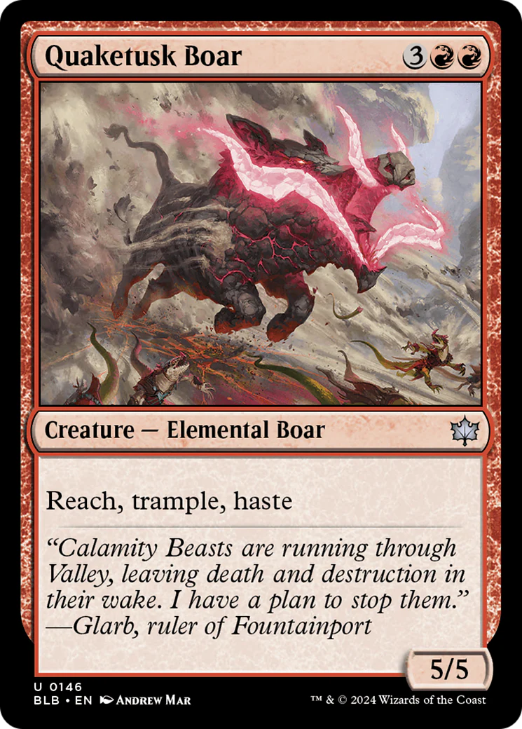 Quaketusk Boar (BLB-146)  Foil - Bloomburrow