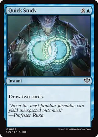 Quick Study (SOS-065)  Foil - Secrets of Strixhaven