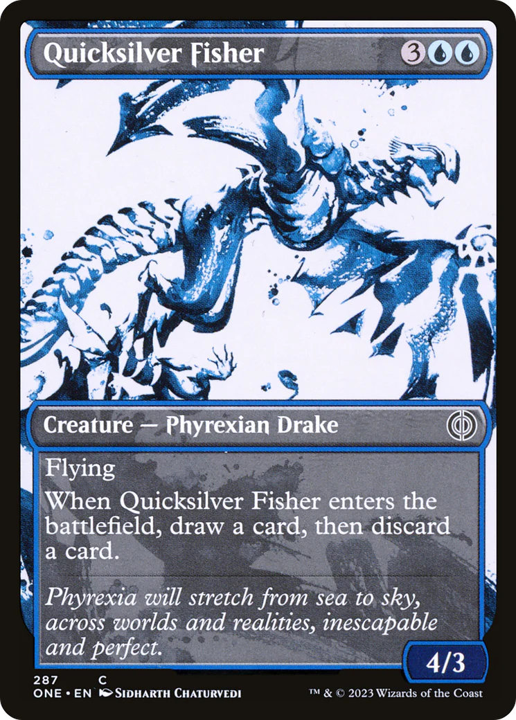 Quicksilver Fisher (Showcase) (ONE-287) Foil - Phyrexia: All Will Be One: (Showcase)