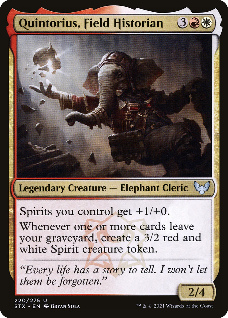 Quintorius, Field Historian (STX-220)  Foil - Strixhaven: School of Mages