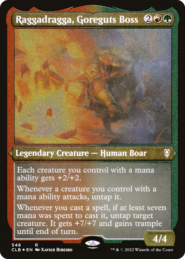 Raggadragga, Goreguts Boss (CLB-548) Etched Foil - Commander Legends: Battle for Baldur's Gate