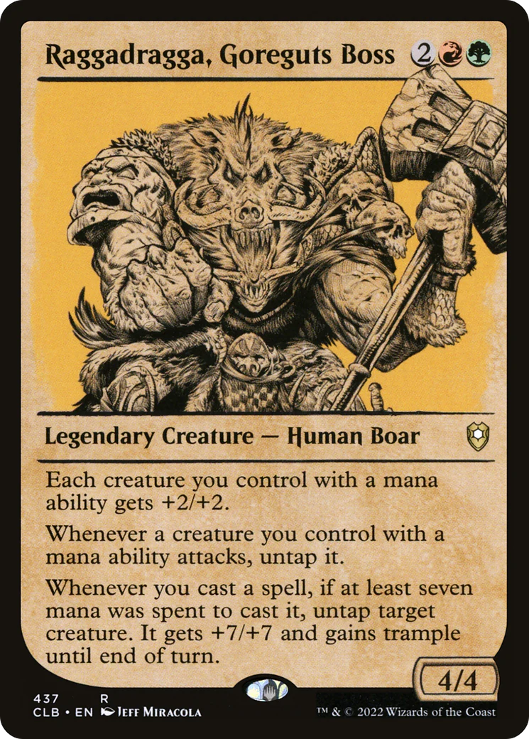 Raggadragga, Goreguts Boss (Showcase) (CLB-437)  Foil - Commander Legends: Battle for Baldur's Gate: (Showcase)