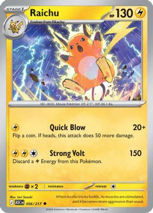 Raichu 056  - Reverse Holofoil ME Ascended Heroes - Uncommon